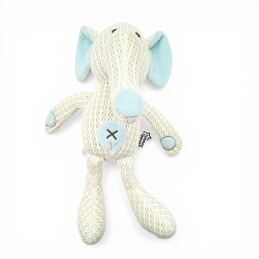 Tommee Tippee Eddy‎ Elephant Toy Plush Baby Blue Cream Breathable Hypoallergenic